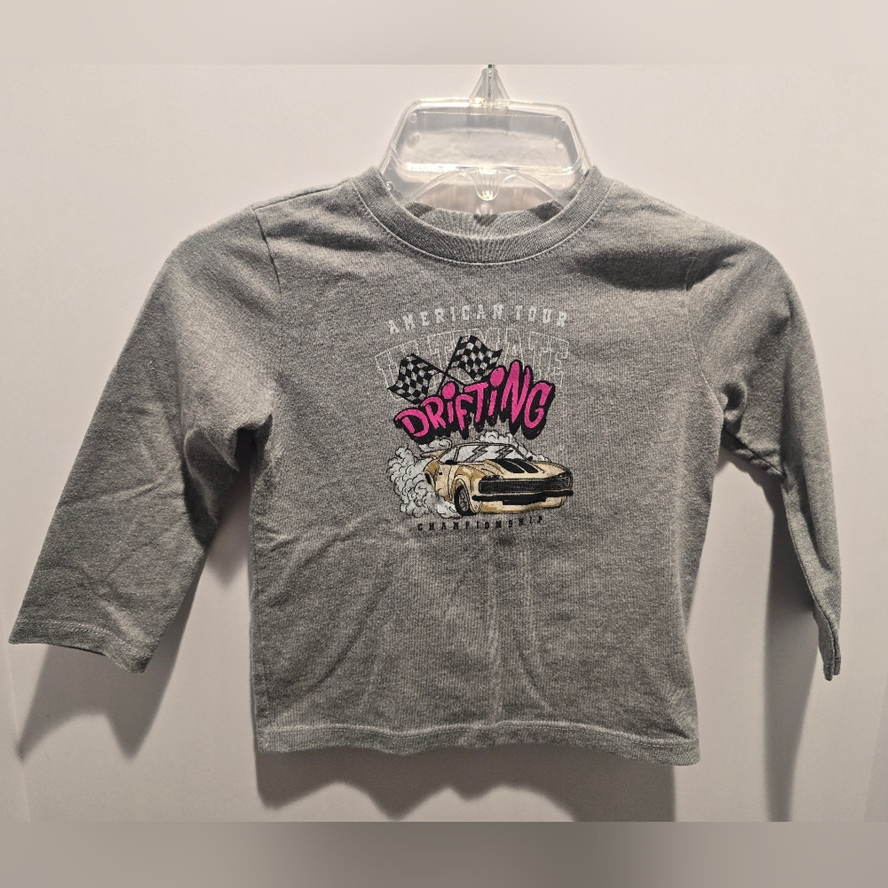 Garanimals Gray Drifting Car Long Sleeve Tee